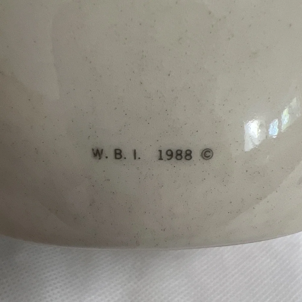 Vtg Goose Pitcher Cottagecore Geese Ducks Country Farmhouse WBI Stoneware